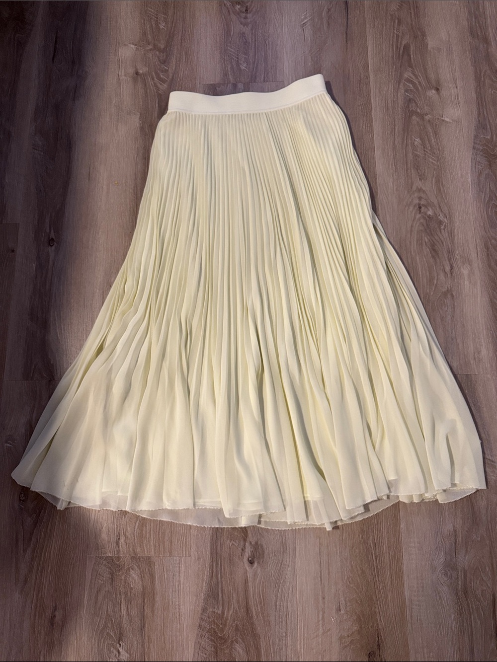 Wilfred Twirl Pleated Midi Skirt in Whipped Butter - RARE